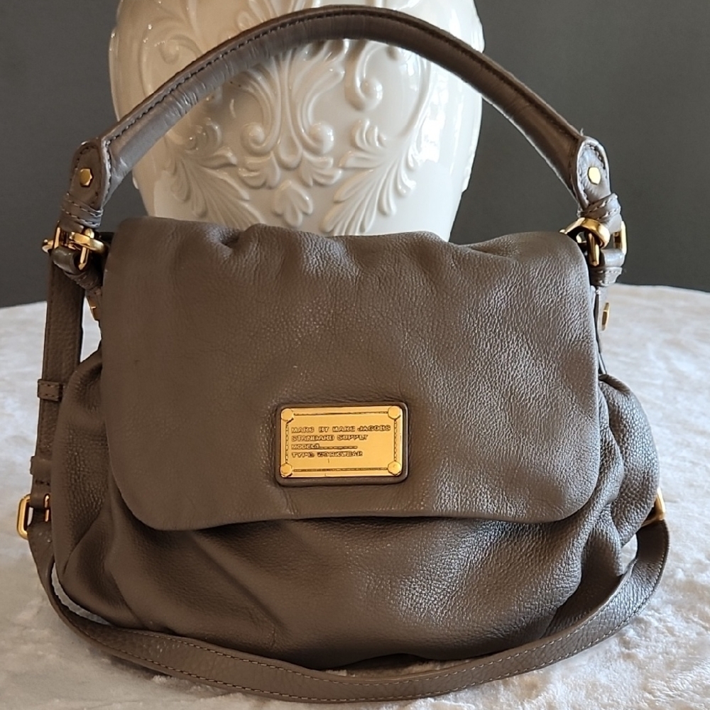 Marc Jacobs Gray Leather Shoulder Bag